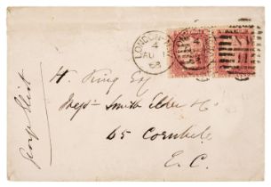 Eliot (George, i.e. Marian Evans, 1819-1880). Autograph Envelope, unsigned, 4 August 1863