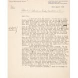 Shaw (George Bernard, 1856-1950), A fine Typed Letter Signed, 14 August 1940