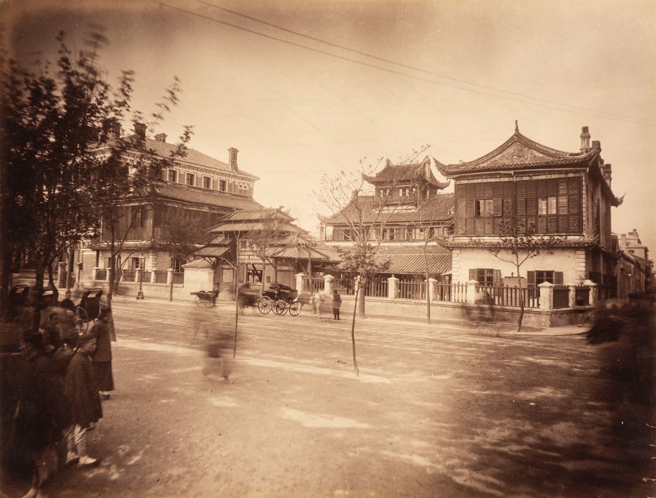 China. View from the American to the English and French parts of Shanghai [and] Chinese Custom