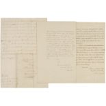 Naval Papers. A group of 13 mostly Nelson-era Autograph Letters and related, 1796/1841