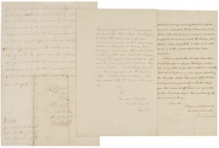 Naval Papers. A group of 13 mostly Nelson-era Autograph Letters and related, 1796/1841