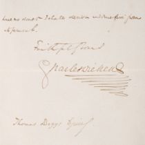 Dickens (Charles, 1812-1870). Autograph Letter Signed, 'Charles Dickens', 20 October 1849