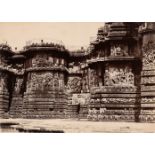 India. Temple carvings at Belur, South India, c. 1870