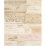 Signatures. An assorted group of approx. 225 signatures, mostly 19th century