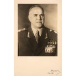 Zhukov (Georgy Konstantinovich, 1896-1974), Signed Photograph, 9 February 1957