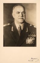 Zhukov (Georgy Konstantinovich, 1896-1974), Signed Photograph, 9 February 1957