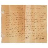 Byron, 6th Baron Byron (George Gordon, 1788-1824), Letter Signed, ‘Noel Byron’, 31 March 1824