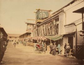 Japan. Tokyo street scene, by Raimund von Stillfried (1839-1911), Japan, c. 1870s