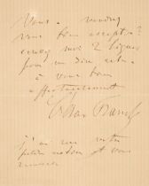 Franck (César, 1822-1890), Autograph Letter Signed, ‘César Franck’, [Paris], no date [1889/90]