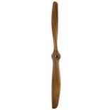 Propeller. French walnut two-blade propeller, early 20th century