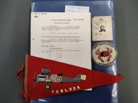Battle of Britain Film. Documents and related items belonging to John Blake