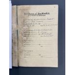 Log Book. WWII RAF Log book kept by Air Gunner B.W. Ronald, 180 Squadron