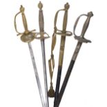 Small Swords. A Continental small sword, 18th century