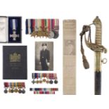 WWII Medals. '1940 Channel Mobile Balloon Barrage' D.S.C. group to Lt Comdr G. Cussins, Royal Navy