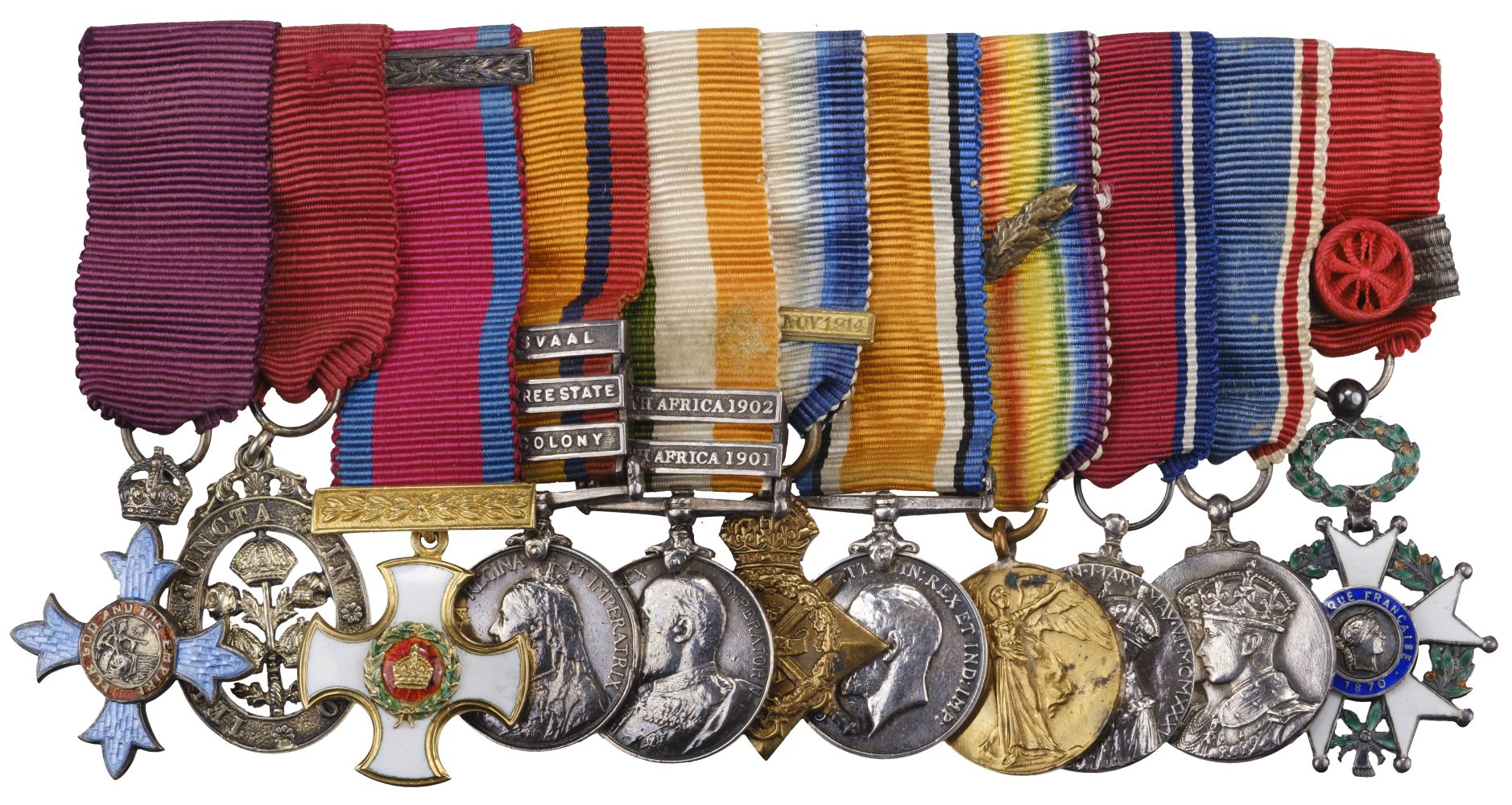 Miniature dress medals attributed to Major General Sir E. Swinton