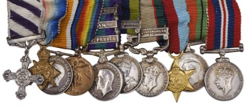 Miniature dress medals attributed to Wing Commander A.E. Evans, D.F.C.