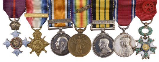 Miniature dress medals attributed to Commander V.B. Brandon, C.B.E., Royal Navy