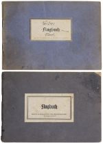 Log Books. Two Luftwaffe log books kept by Rudolf Wilus