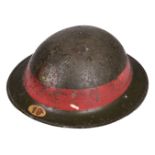 WWII British National Fire Service Fire Brigade steel helmet, 1939-1945