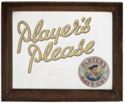 Advertising Mirror. Players Navy Cut Tobacco mirror circa 1930s