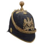 Helmet. Blue cloth helmet, Royal Army Medical Corps, circa 1902-07