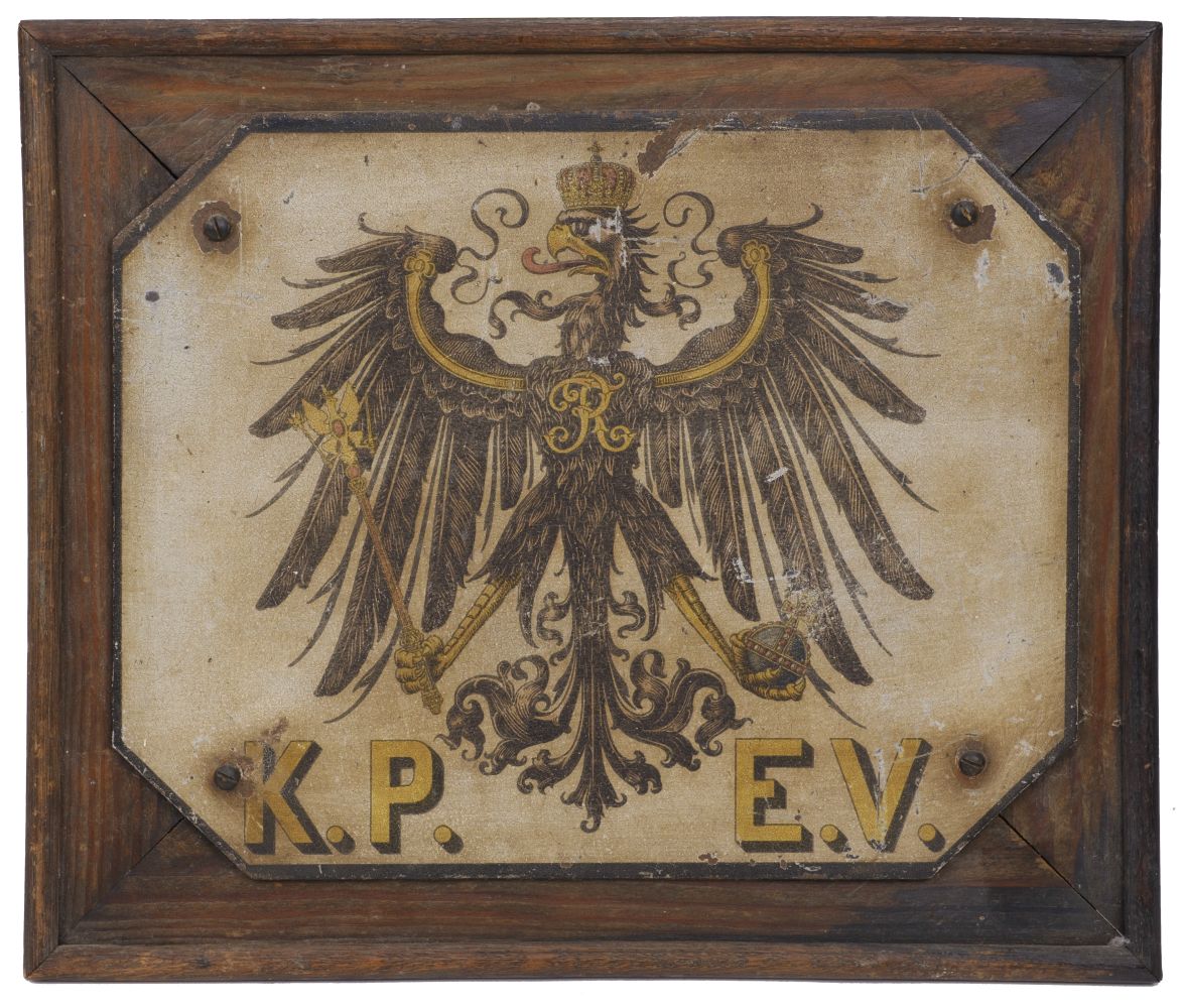 Carriage Plate. Imperial German railway carriage plaque
