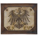 Carriage Plate. Imperial German railway carriage plaque