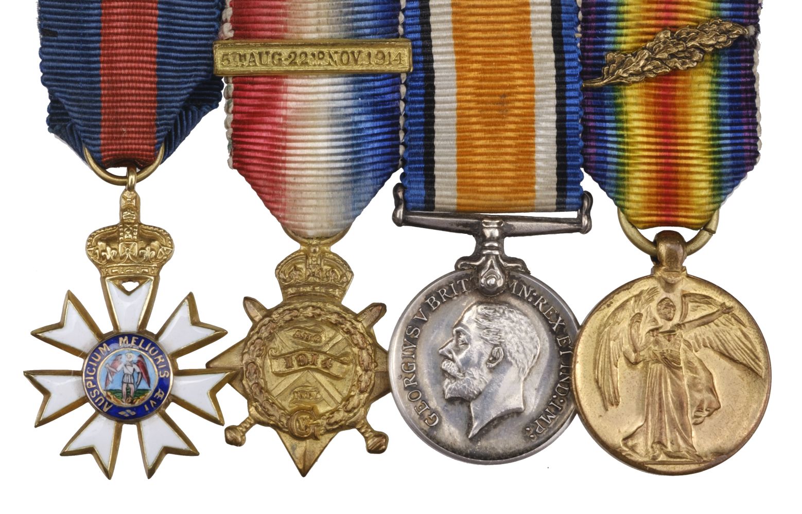 Miniature dress medals attributed to Reverend A.R. Yeoman, Deputy Chaplain General