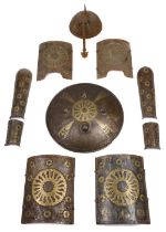 Indo-Persian Armour. An Indian kulah khud and various armour