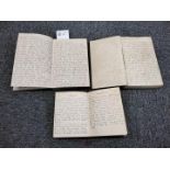 WWII Diaries. Three WWII diaries kept by A.H. Morris for the period of 1941-45