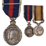 Zulu War. 1902 Coronation Medal with South Africa 1877-79 and 1902 Coronation miniature dress