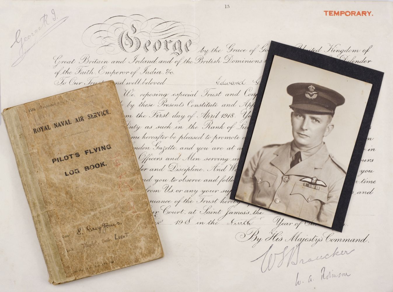 Log Book. WWI Ostende and Zeebrugge Raid Pilot's Flying Log Book