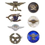 Royal Naval Air Service. RNAS silver and enamel brooch and other related badges