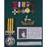 East and West Africa Medal to Lieutenant A.B. O'Donnell, D.S.O., M.I.D., West India Regiment