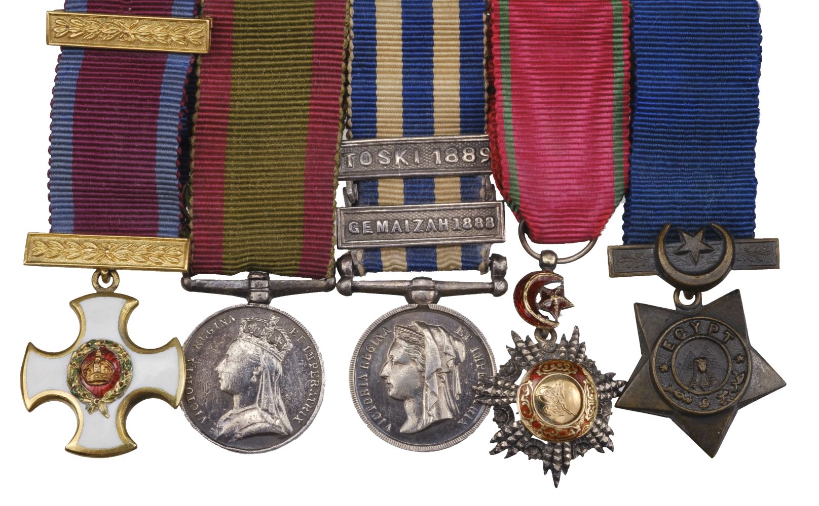 Miniature medals attributed to Surgeon Lieutenant Colonel Aylmer Ellis Hayes, D.S.O.