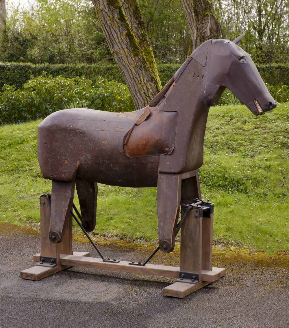 WWI Cavalry Training Horse. A WWI wooden training 'war' horse used by the Cavalry