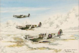 Howell (John, 1936 -). 303 (Kosciusko) Squadron, watercolour on paper