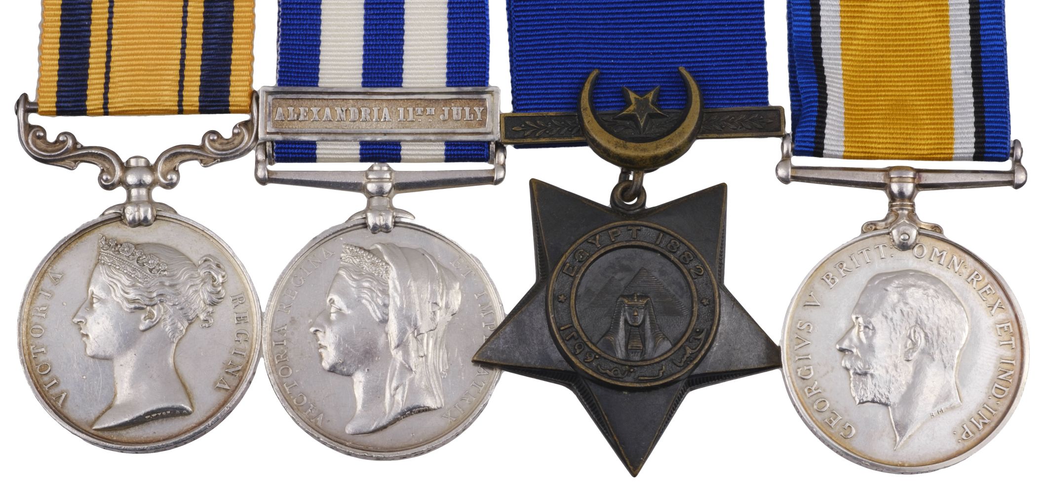 Naval medal group to Lieutenant A.H. Thomson, South Africa, Egypt, WWI