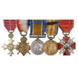Miniature medals attributed to Major A.M. Henderson, O.B.E., Order of St. Anne, Royal Artillery