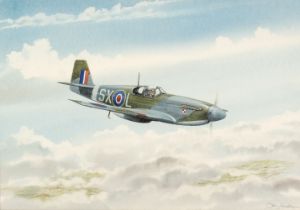 Howell (John, 1936 -). 303 (Kosciusko) Squadron, watercolour on paper