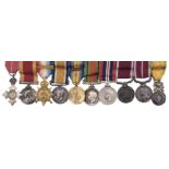 Miniature dress medals attributed to Major F.W. Roberts, M.B.E.