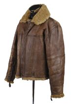 Royal Air Force. WWII Irvin pattern brown leather flying jacket circa 1941