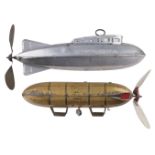 Airship Toys. A German tinplate clockwork airship by Lehmann, circa 1920s,