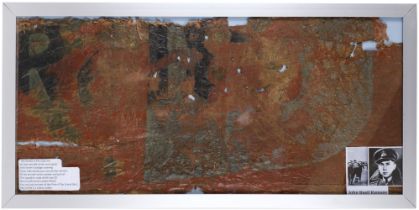 Hurricane R4181. Aircraft fabric recovered from Hurricane R4181