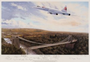 Brown (Stephen). Concorde - The Homecoming, artist proof 32/50 colour print