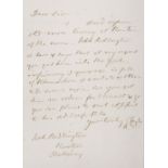 Cayley (Sir George, 1773-1857). Autograph Letter Signed, 'G. Cayley', April 4th, 1853