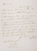 Cayley (Sir George, 1773-1857). Autograph Letter Signed, 'G. Cayley', April 4th, 1853