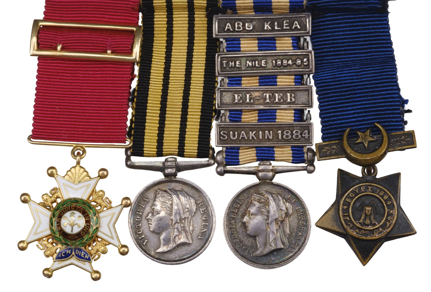 Miniature dress medals attributed to Colonel M.E.R. Rainsford, C.B.