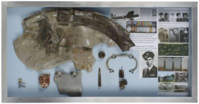 Dambusters. A collection of relics recovered from Lancaster AJ-M (M Mother)
