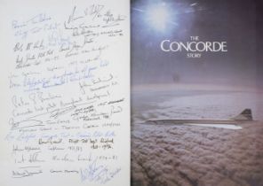 Concorde. British Airways The Concorde Story - multi signed publication